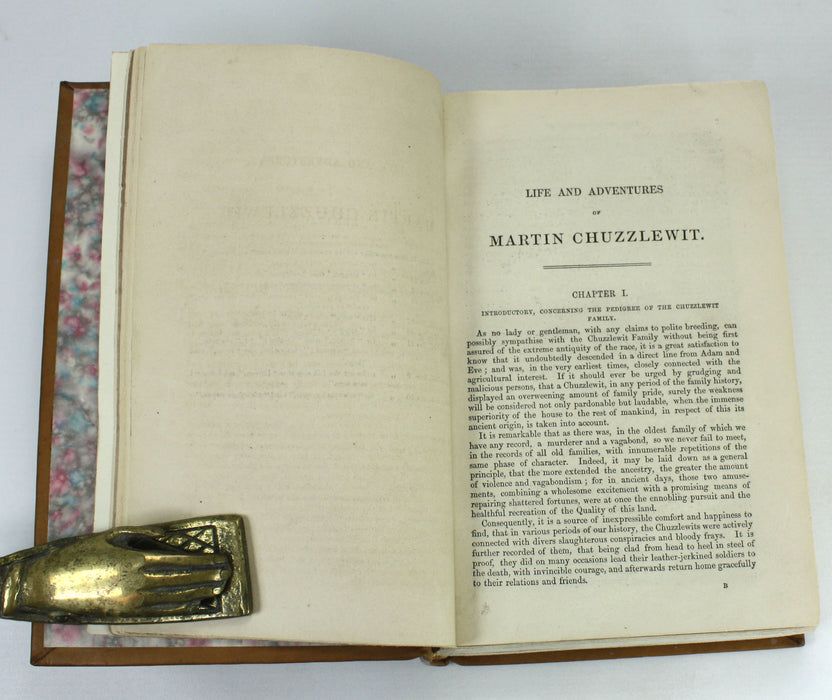 Charles Dickens; The Life and Adventures of Martin Chuzzlewit, Chapman and Hall. First book edition, 1844.