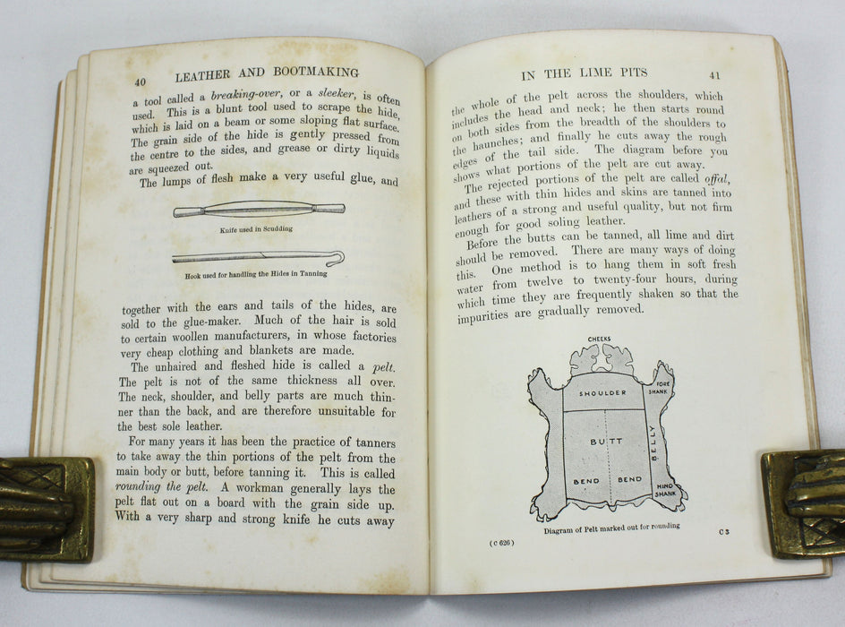 Charles Rennie Mackintosh cover design; Rambles Among Our Industries; Leather and Bootmaking, 1913