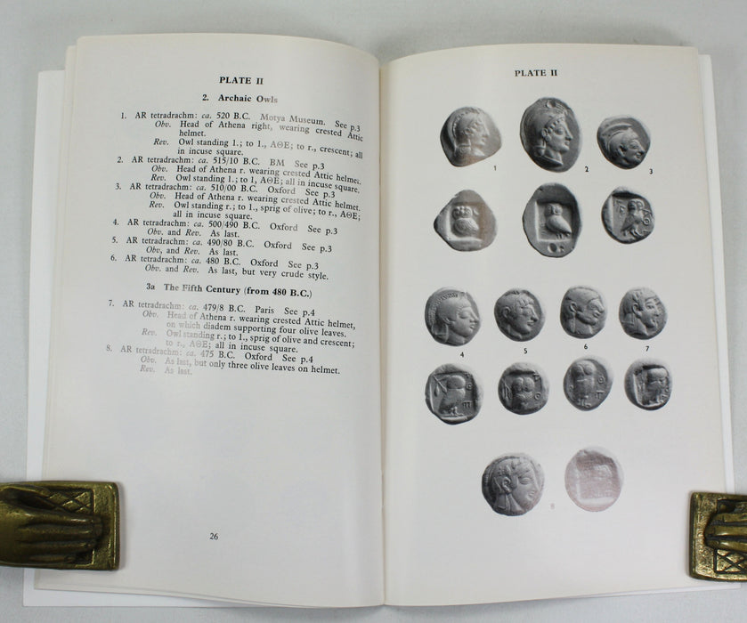 Minerva Numismatic Handbooks Number Two; Coins of Ancient Athens, C.M. Kraay, 1968