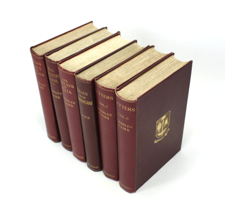 Collection of 6 Works by Charles Lamb, Macmillan, Introduction and Notes by Alfred Ainger, 1908-1914