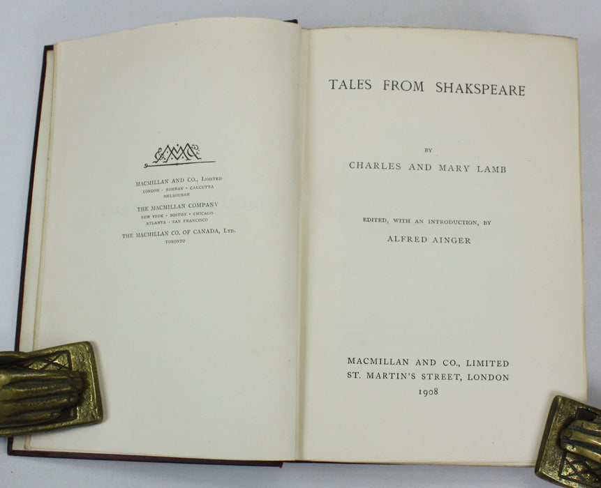 Collection of 6 Works by Charles Lamb, Macmillan, Introduction and Notes by Alfred Ainger, 1908-1914