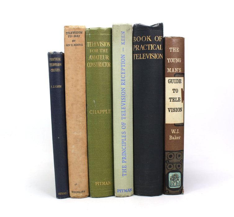 Collection of early Vintage 1st edition books on television, from 1933 onwards