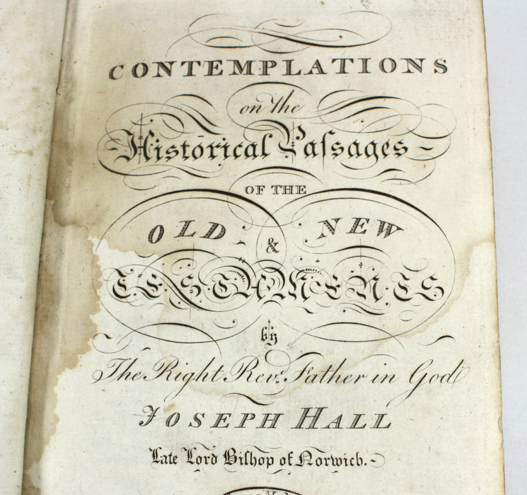 Contemplations on the Historical Passages of the Old & New Testaments, Joseph Hall, Vol II, 1796