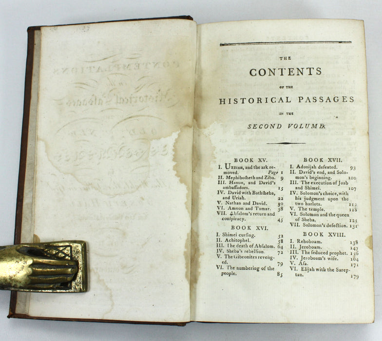 Contemplations on the Historical Passages of the Old & New Testaments, Joseph Hall, Vol II, 1796