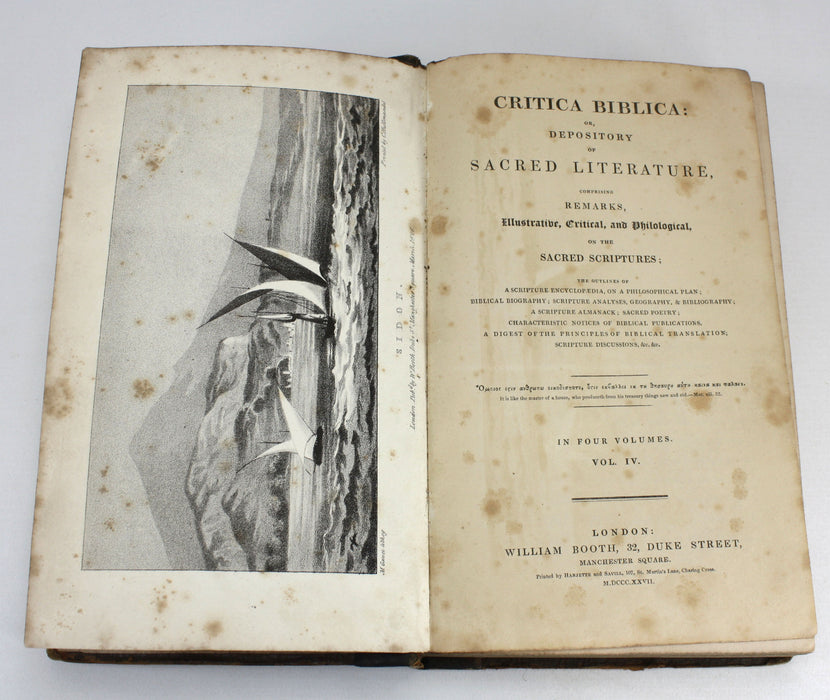 Critica Biblica; or, Depository of Sacred Literature, Vol. IV, 1827