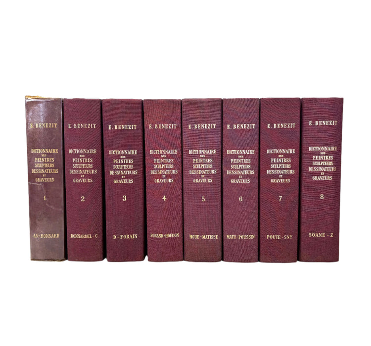 Dictionnaire critique et documentaire des Peintres, Sculpteurs, Dessinateurs et Graveurs, E. Benezit, 1966, 8 Vols. complete.
