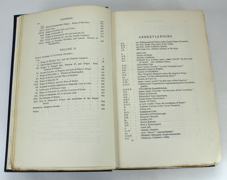 Early Sources of Scottish History A.D. 500 to 1286, Alan Orr Anderson, 1922, No. 1 of only 16 sets, signed by Publisher