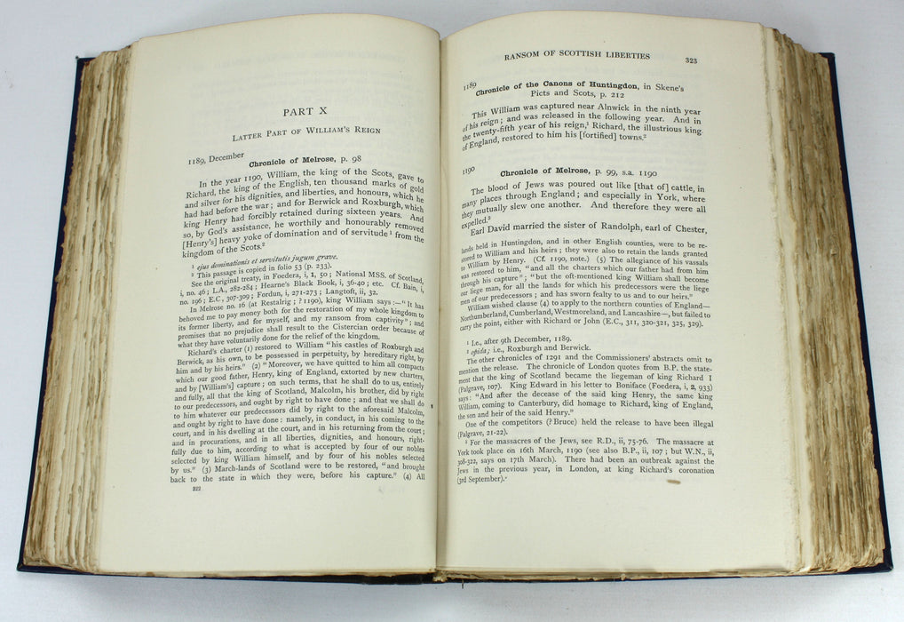 Early Sources of Scottish History A.D. 500 to 1286, Alan Orr Anderson, 1922, No. 1 of only 16 sets, signed by Publisher