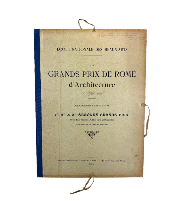 Ecole Nationale Des Beaux-Arts; Les Grand Prix de Rome d'Architecture, 1907 Folio of Architectural Plates