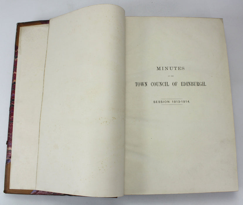 Edinburgh Council Records, Minutes of the Town Council of Edinburgh 1913-1918
