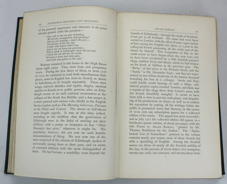 Edinburgh Sketches & Memories, David Masson, 1892. Library copy from former British Prime Minister, Arthur James Balfour