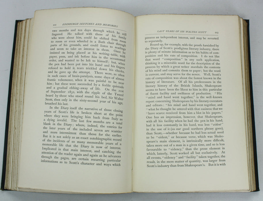 Edinburgh Sketches & Memories, David Masson, 1892. Library copy from former British Prime Minister, Arthur James Balfour