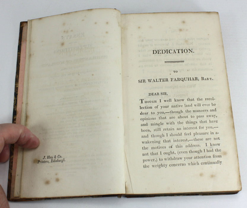 Essays on the Superstitions of the Highlanders of Scotland, 1811, 2 Volume set