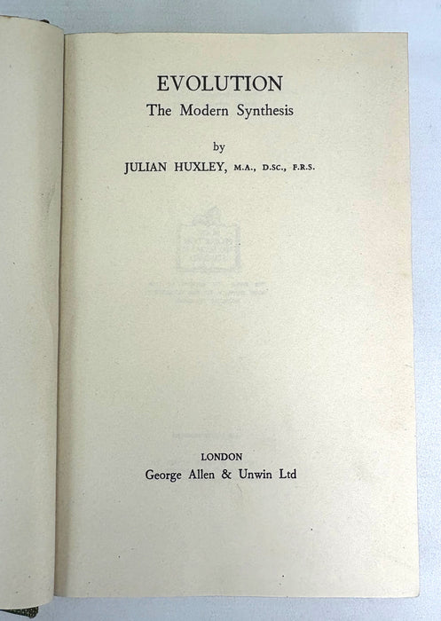 Evolution; The Modern Synthesis, Julian Huxley, George, Allen & Unwin, 1945