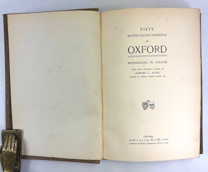 Fifty Water-Colour Drawings of Oxford, Edward C. Alden, c. 1912