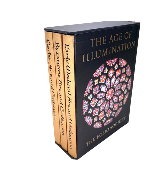 Folio Society; The Age of Illumination, Gothic Art and Civilisation, Byzantine Art and Civilisation, & Early Medieval Art and Civilisation, 2004, 3 Volume boxed set