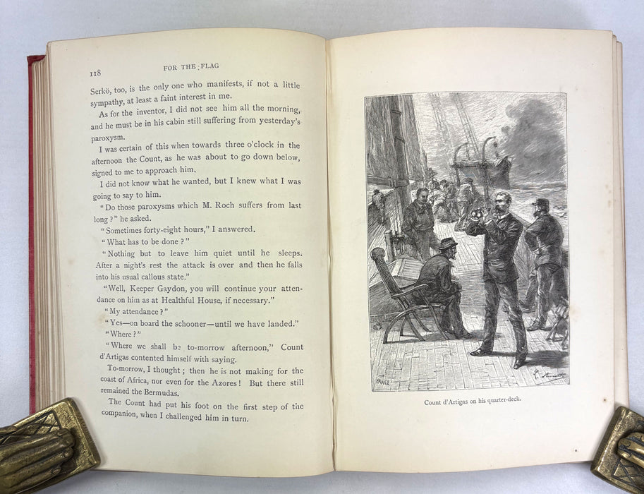 For The Flag, From the French of Jules Verne, by Mrs. Cashel Hoey, Sampson Low, 1897, first British edition.