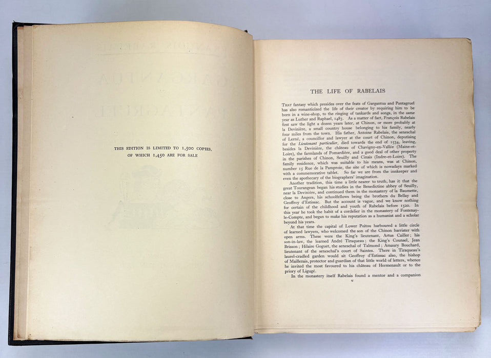 Gargantua & Pantagruel by Francois Rabelais. Preface by Henri Clouzot. Illustrated by Joseph Hemard. John Hamilton, London, 1927 Limited Edition
