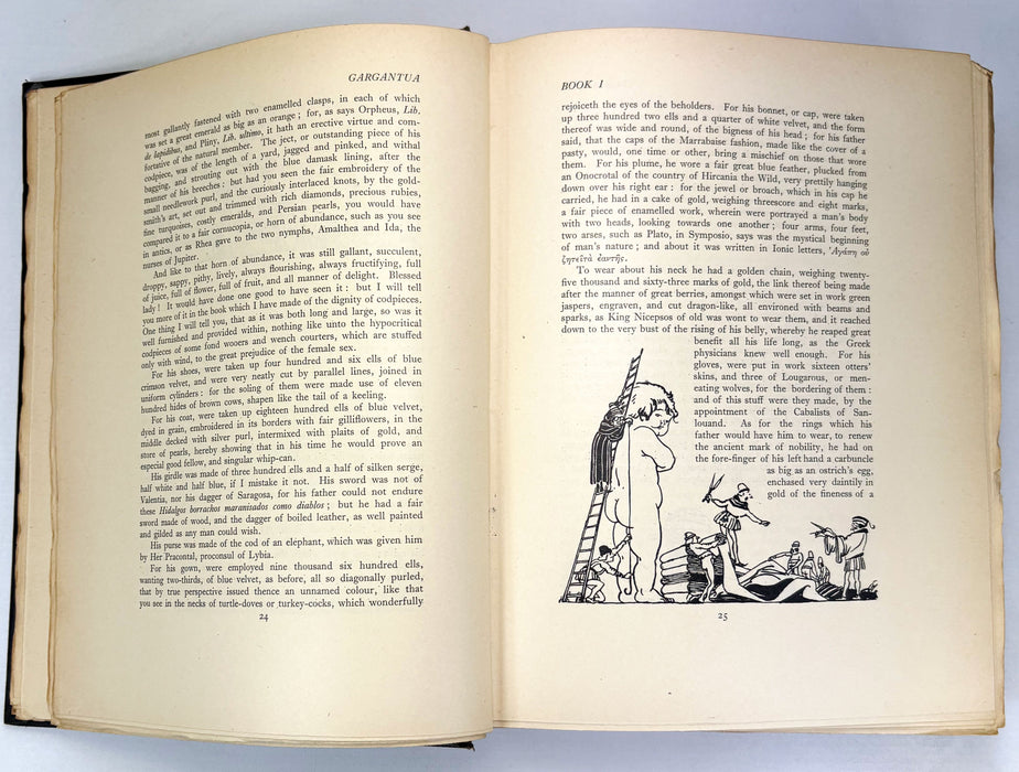 Gargantua & Pantagruel by Francois Rabelais. Preface by Henri Clouzot. Illustrated by Joseph Hemard. John Hamilton, London, 1927 Limited Edition