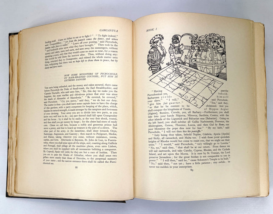 Gargantua & Pantagruel by Francois Rabelais. Preface by Henri Clouzot. Illustrated by Joseph Hemard. John Hamilton, London, 1927 Limited Edition
