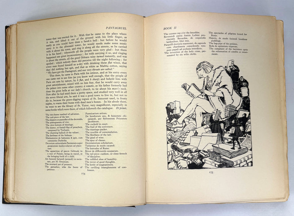 Gargantua & Pantagruel by Francois Rabelais. Preface by Henri Clouzot. Illustrated by Joseph Hemard. John Hamilton, London, 1927 Limited Edition
