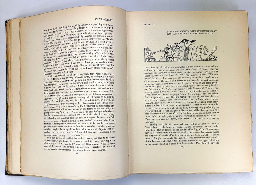 Gargantua & Pantagruel by Francois Rabelais. Preface by Henri Clouzot. Illustrated by Joseph Hemard. John Hamilton, London, 1927 Limited Edition