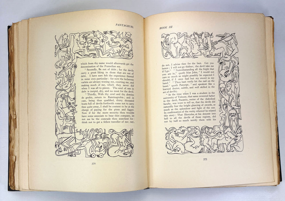 Gargantua & Pantagruel by Francois Rabelais. Preface by Henri Clouzot. Illustrated by Joseph Hemard. John Hamilton, London, 1927 Limited Edition