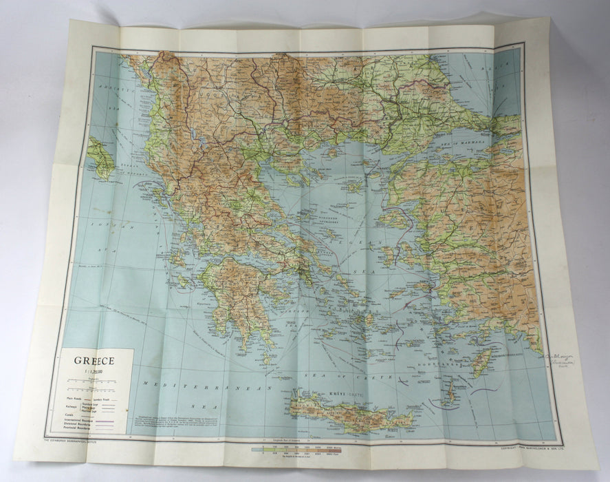 Geographical Handbook Series; Greece - 3 Volumes. Restricted Naval Intelligence Division set
