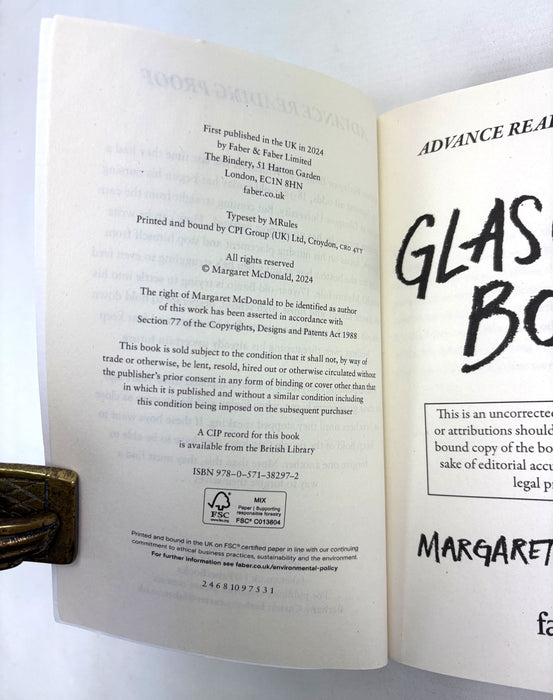 Glasgow Boys, by Margaret McDonald. 2024 Uncorrected Proof of the winner of The Carnegie Medal for Writing