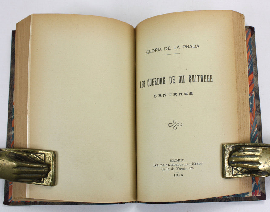 Gloria de la Prada; Noches Sevillanas cantares, con un soneto de Francisco Villaespesa, & Las Cuerdas Di Mi Guitarra cantarres, 1912-13.