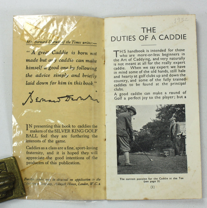 Golf; The Duties of a Caddie, 1932