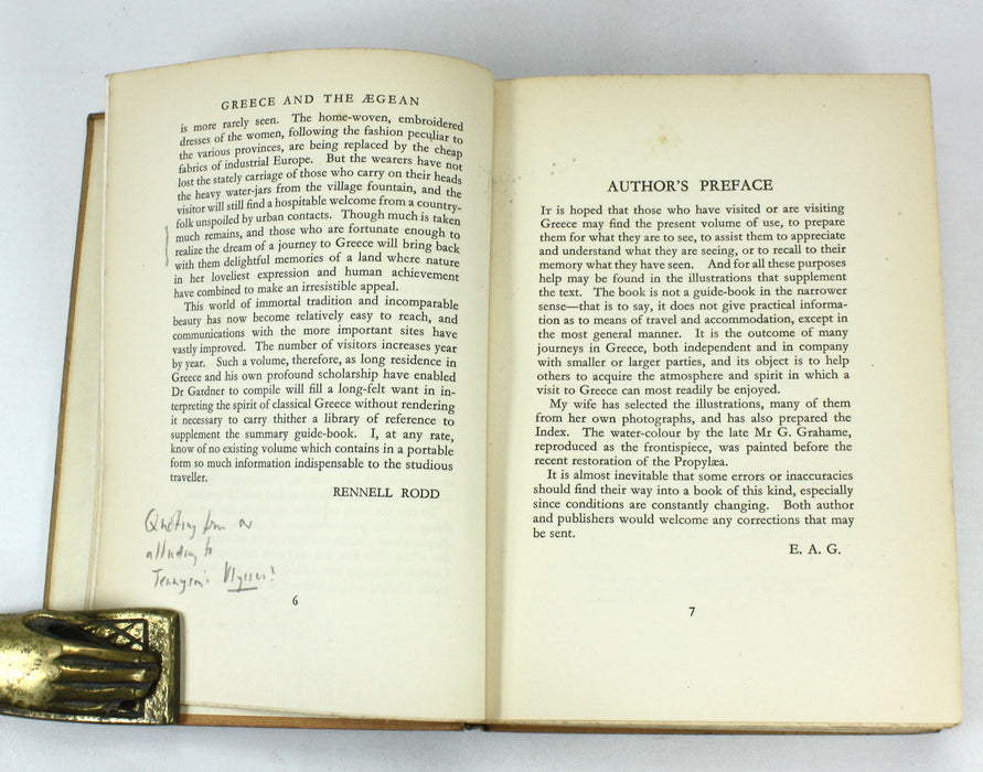 Greece and the Aegean, Ernest A. Gardner, 1933