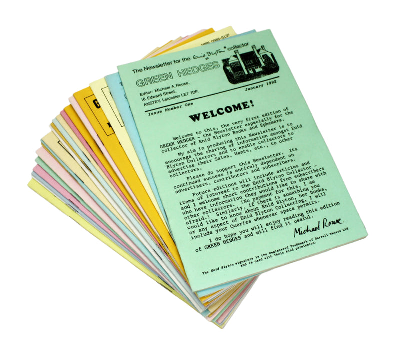 Green Hedges; The Enid Blyton Enthusiasts' Magazine, Issues 1-24, Complete Run, 1992-1998