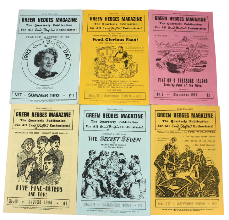 Green Hedges; The Enid Blyton Enthusiasts' Magazine, Issues 1-24, Complete Run, 1992-1998