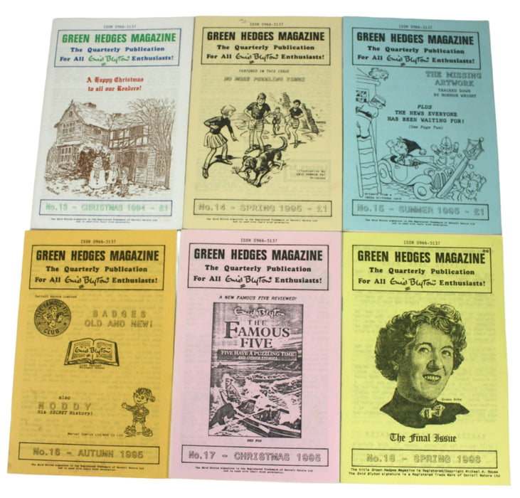Green Hedges; The Enid Blyton Enthusiasts' Magazine, Issues 1-24, Complete Run, 1992-1998