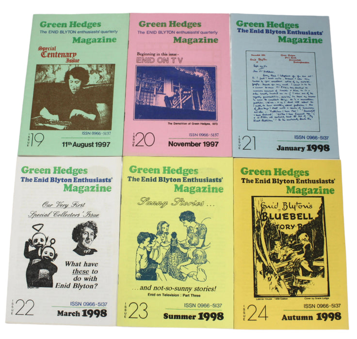 Green Hedges; The Enid Blyton Enthusiasts' Magazine, Issues 1-24, Complete Run, 1992-1998