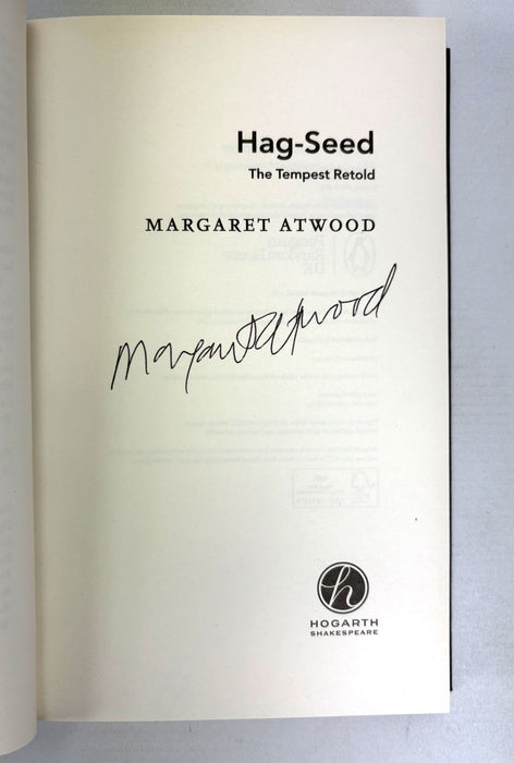 Hag-Seed by Margaret Atwood, Signed first edition, Hogarth Shakespeare, 2016