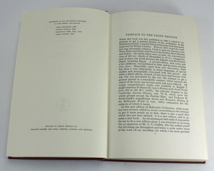 Hellenistic Civilisation W.W. Tarn, G.T. Griffith, 1952
