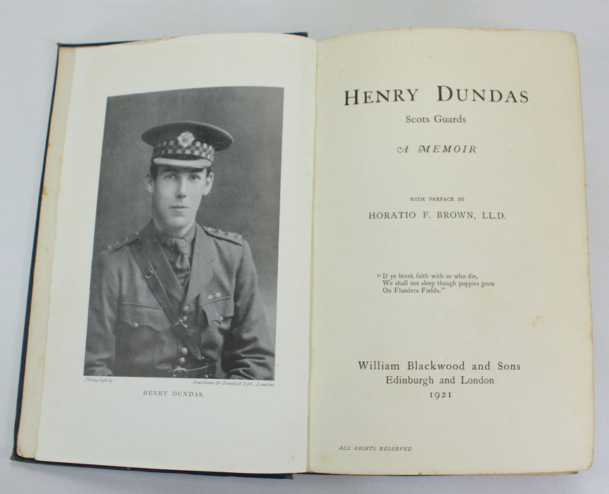 Henry Dundas, Scots Guards; A Memoir, R.N. Dundas, Horatio F. Brown, 1921
