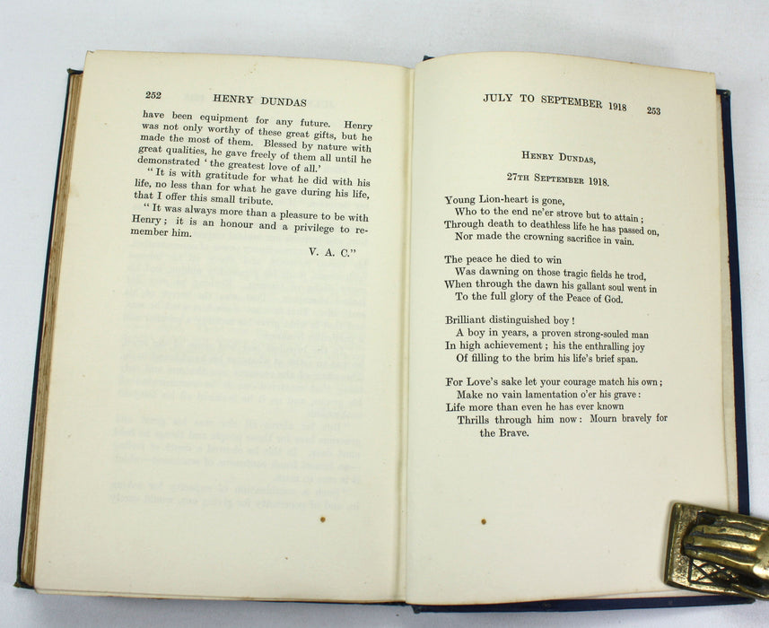 Henry Dundas, Scots Guards; A Memoir, R.N. Dundas, Horatio F. Brown, 1921
