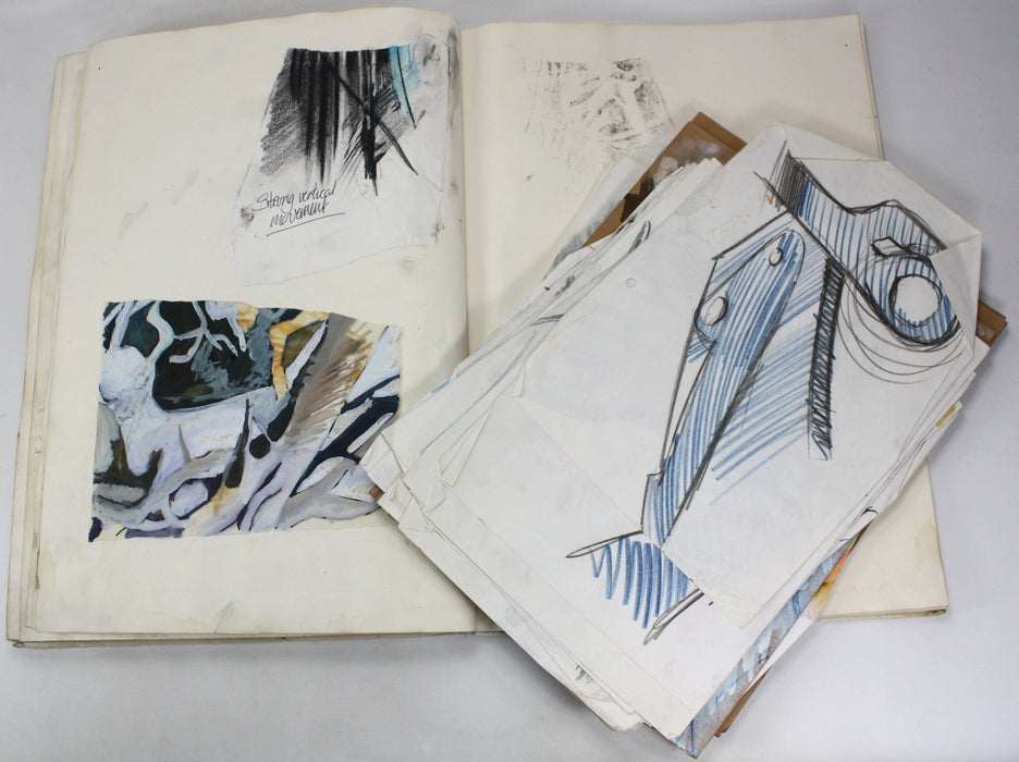 James O'Dea (now Jamie O'Dea); Artist's Studio books, Set of 3, 1980s. Over 300 Pages of Original artwork.