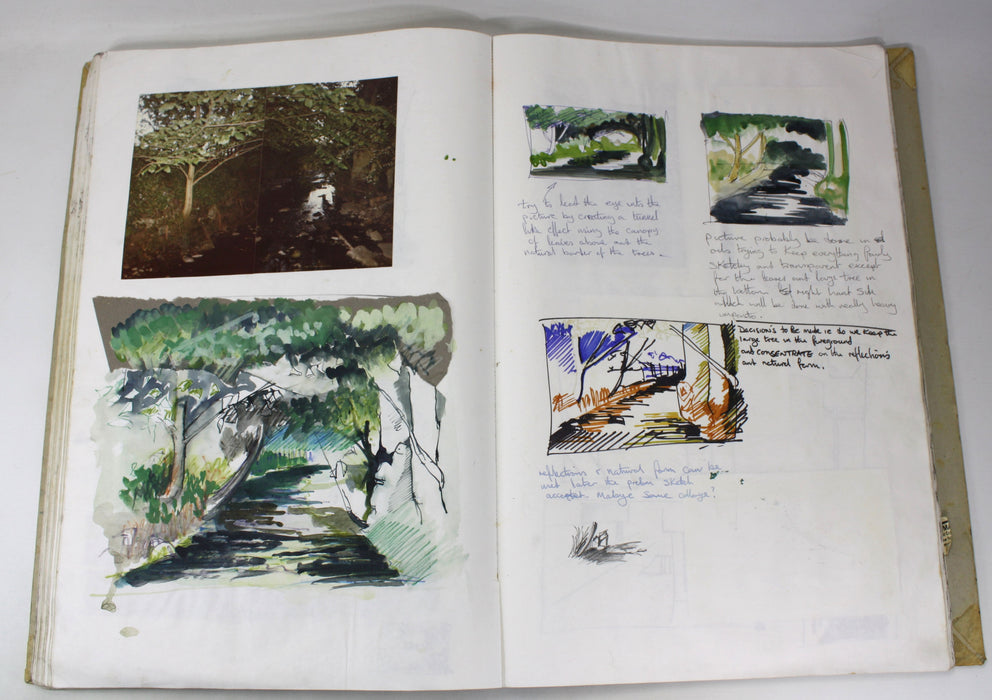 James O'Dea (now Jamie O'Dea); Artist's Studio books, Set of 3, 1980s. Over 300 Pages of Original artwork.