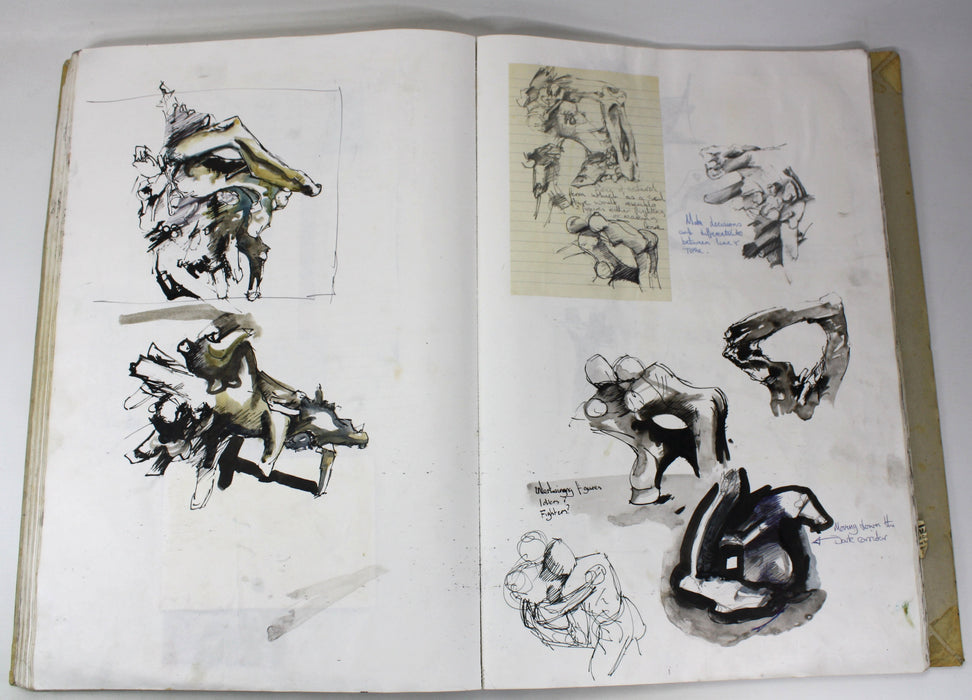 James O'Dea (now Jamie O'Dea); Artist's Studio books, Set of 3, 1980s. Over 300 Pages of Original artwork.