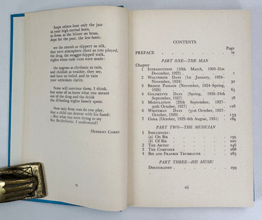 Jazz Book Club; Bugles for Beiderbecke, Charles H. Wareing & George Garlick, 1960