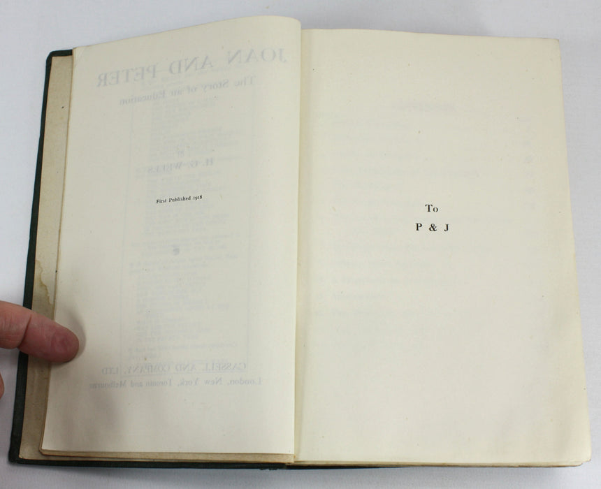 Joan and Peter; The Story of an Education, H.G. Wells, 1918, first edition