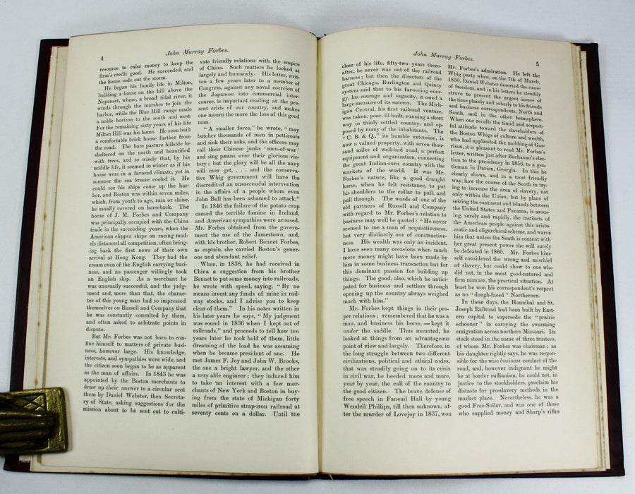 John Murray Forbes; A Sketch, Edward Waldo Emerson - bound reprint from The Atlantic Monthly, September 1899