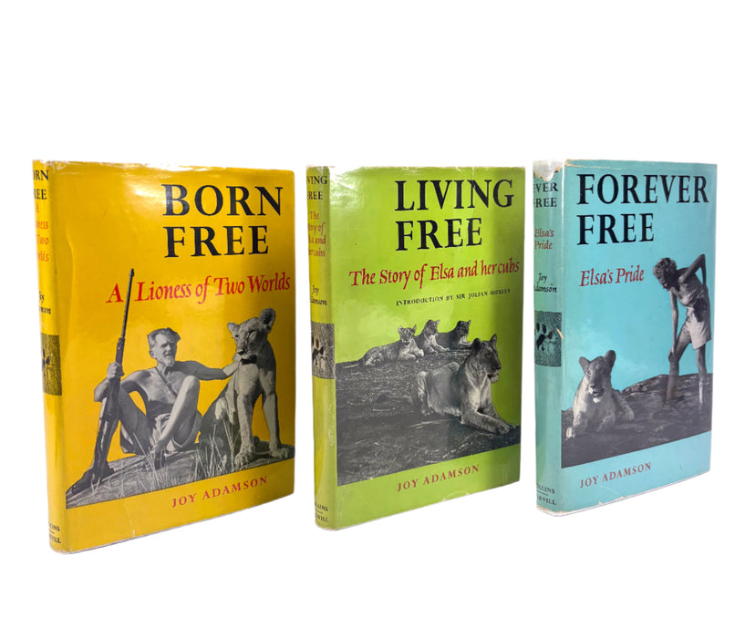 Joy Adamson; Born Free, Living Free, & Forever Free, 1960-1962, Complete Set