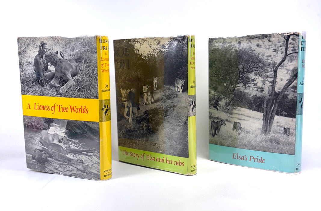 Joy Adamson; Born Free, Living Free, & Forever Free, 1960-1962, Complete Set