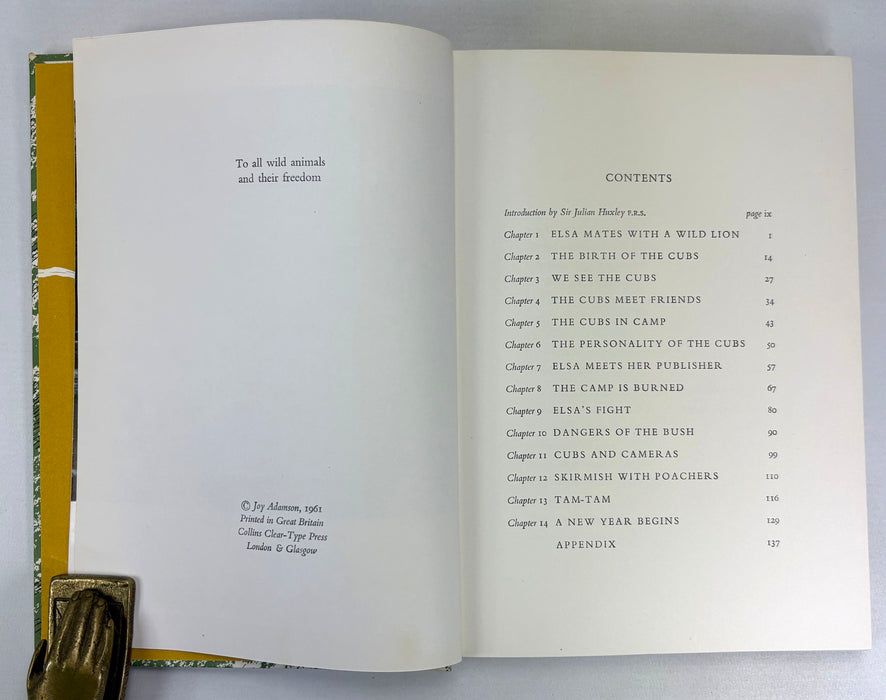 Joy Adamson; Born Free, Living Free, & Forever Free, 1960-1962, Complete Set