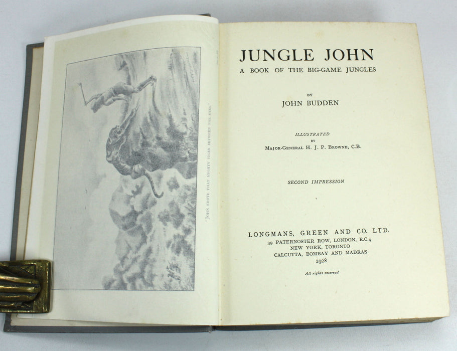 Jungle John; A Book of the Big-Game Jungles, John Budden, 1928